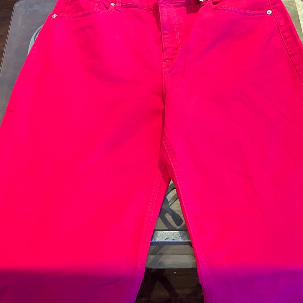 LOFT Women's Flare Jeans in Bright Pink
